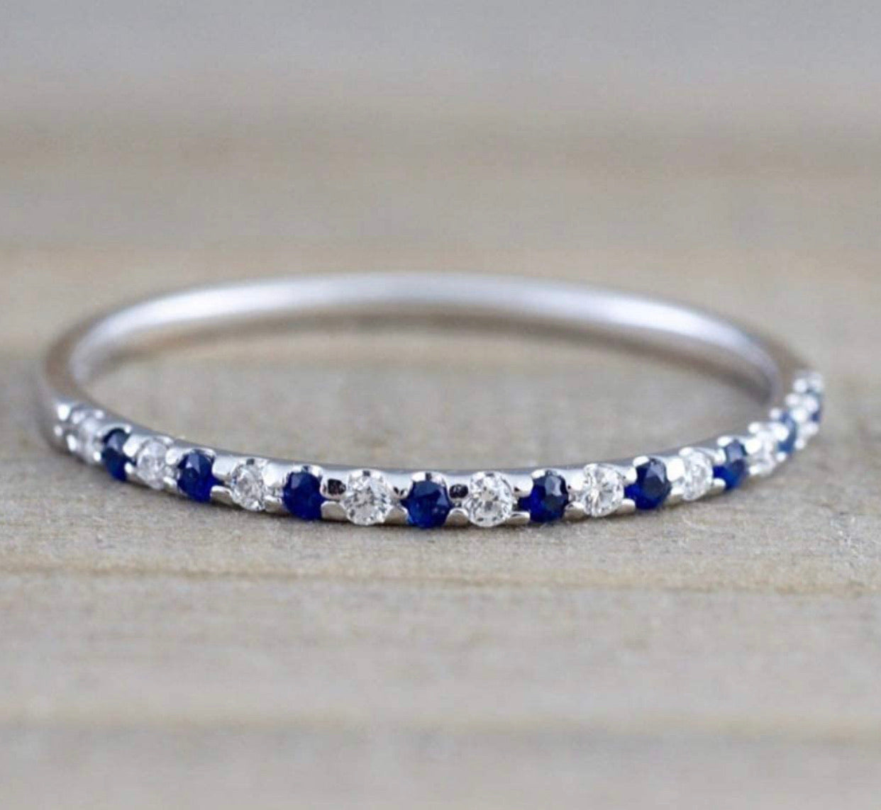 Exquisite 925 Sterling Silver with Platinum Over 0.15Ct ring. - Christina’s unique boutique LLC