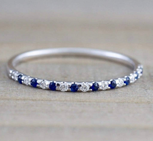 Exquisite 925 Sterling Silver with Platinum Over 0.15Ct ring. - Christina’s unique boutique LLC