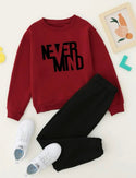 Boys Letter Graphic Pullover & Sweatpants