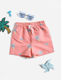 Boys Palm Tree Print Swim Shorts