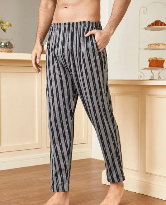 Men striped print sleep pants