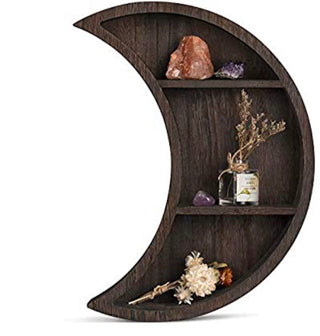 Wall Mounted wooden Moon Shelf - Christina’s unique boutique LLC