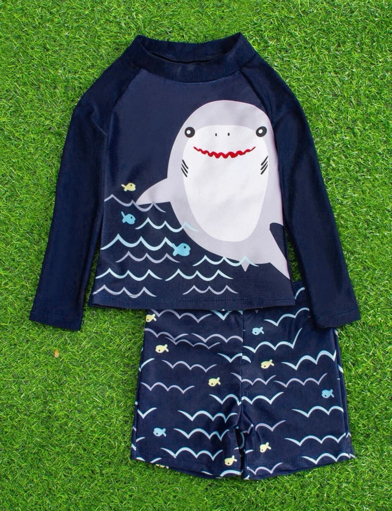 Toddler Boys Cartoon Graphic Beach Swimsuit