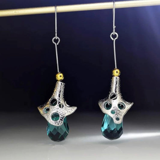 Vintage,two tone, dangle earrings