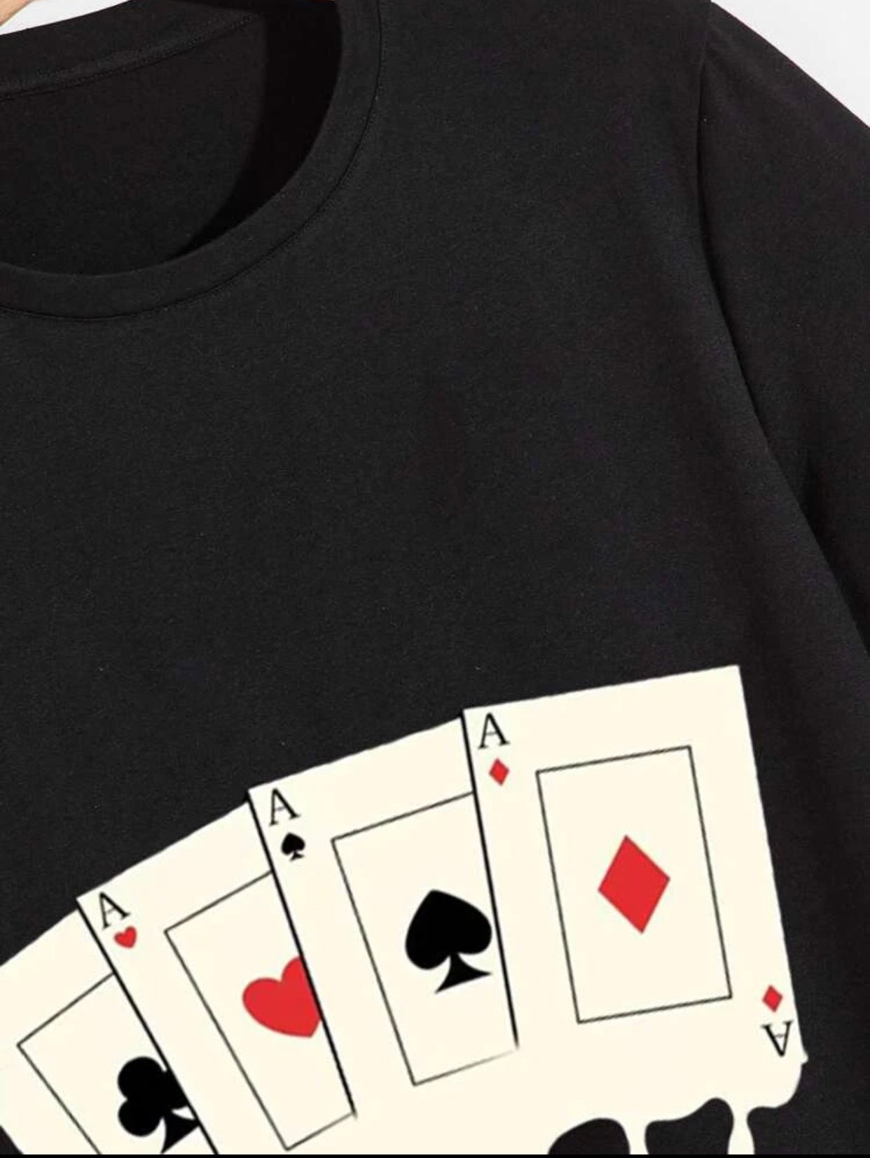 Men’s playing card print tee