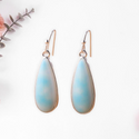 Water drop design earrings