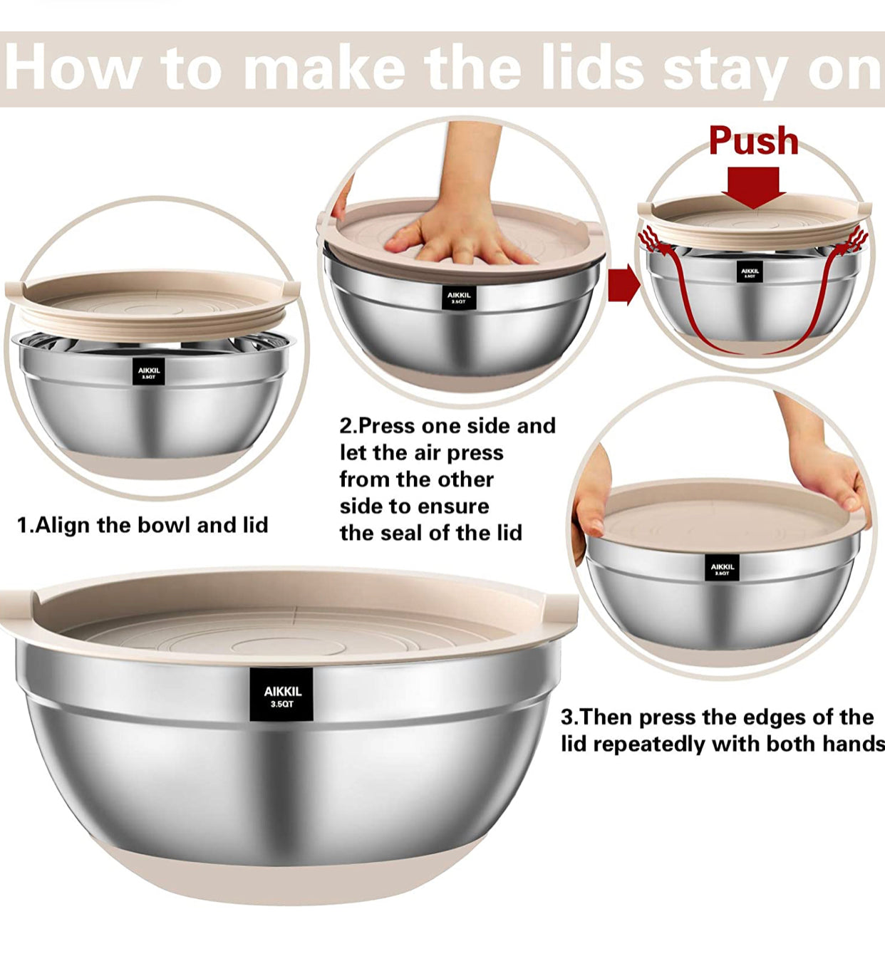 Mixing Bowls with Airtight Lids