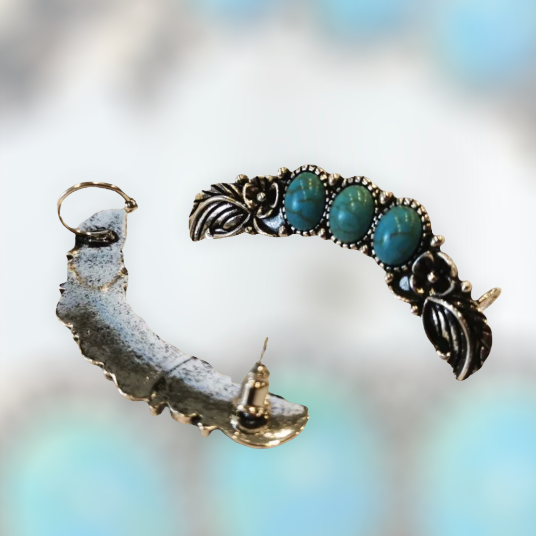 Bohemian style exaggerated large Turquoise retro Earrings