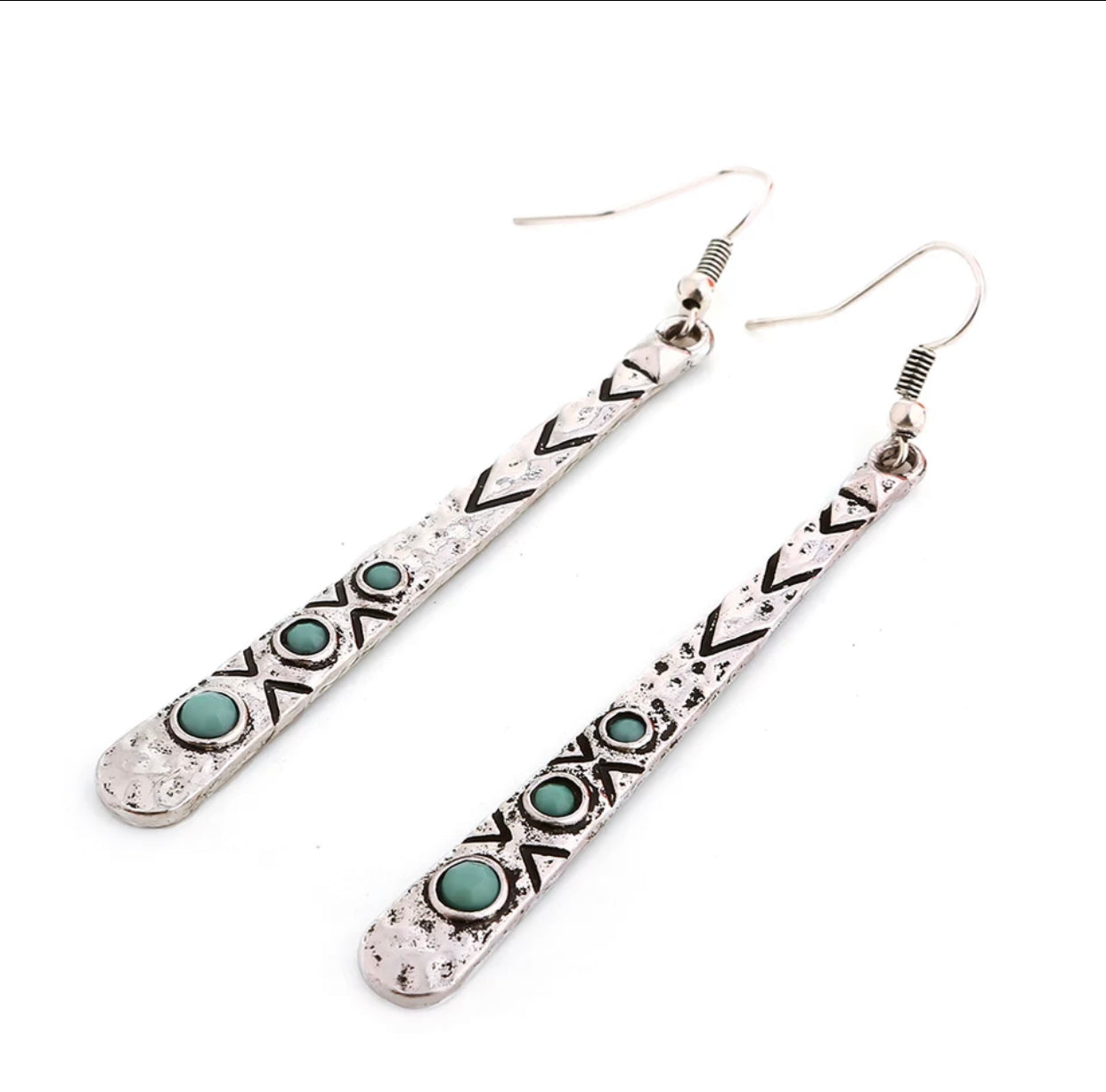 Vintage Artistic Column Metal Dangle Earrings