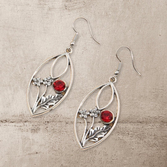 Flower detail hollow out dangle earrings