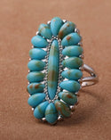 Turquoise inspired statement ring. Size 7.