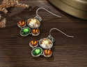Pretty oval drop earrings