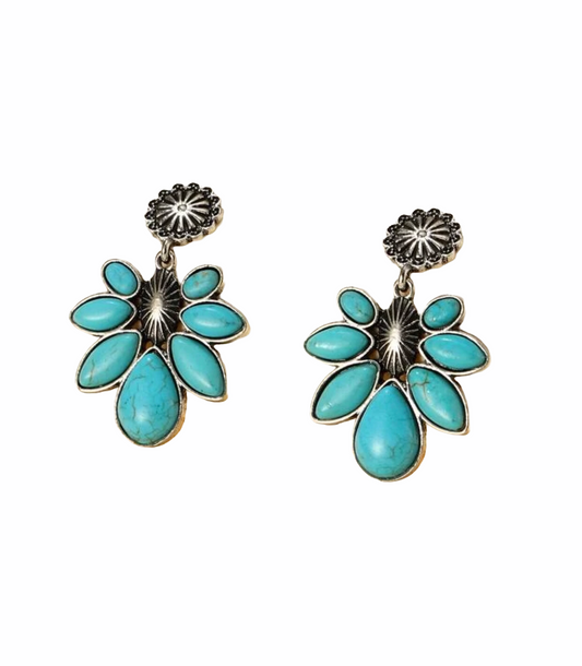 Wonderful turquoise decor drop earrings - Christina’s unique boutique LLC