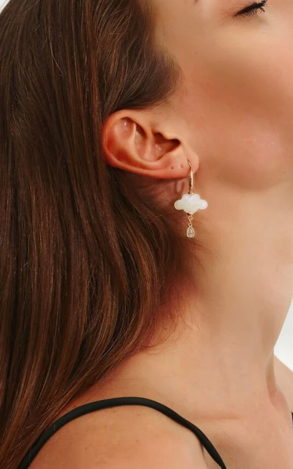 Cloud drop earrings