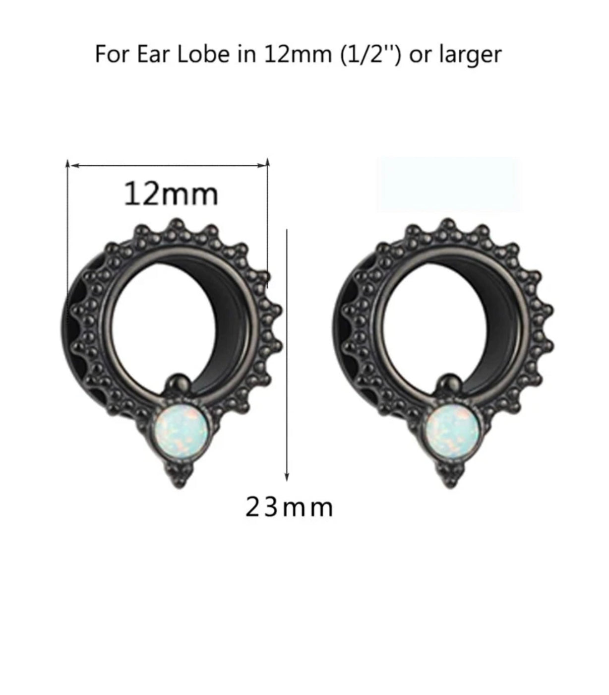 Men’s Opal inspired 2 pcs ear expander