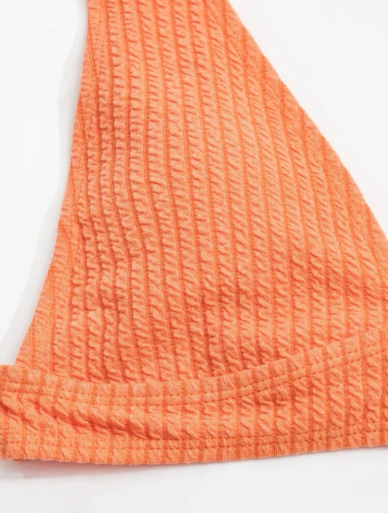 Solid high waisted bikini swimsuit