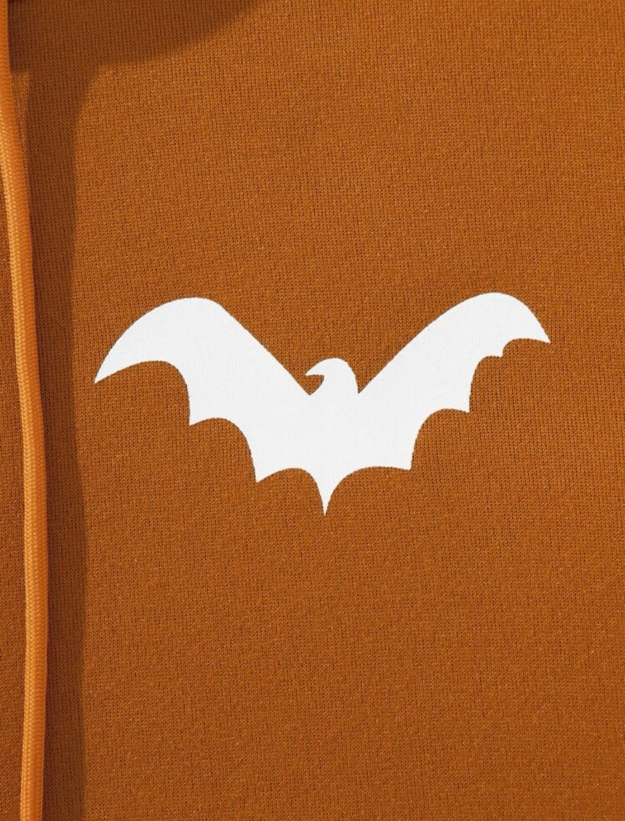 Skull print drawstring thermal lined hoodie