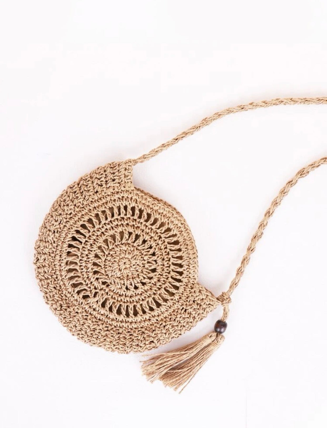Tassel decor straw bag