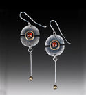 Tribal inspired half round red stone dangle earrings - Christina’s unique boutique LLC