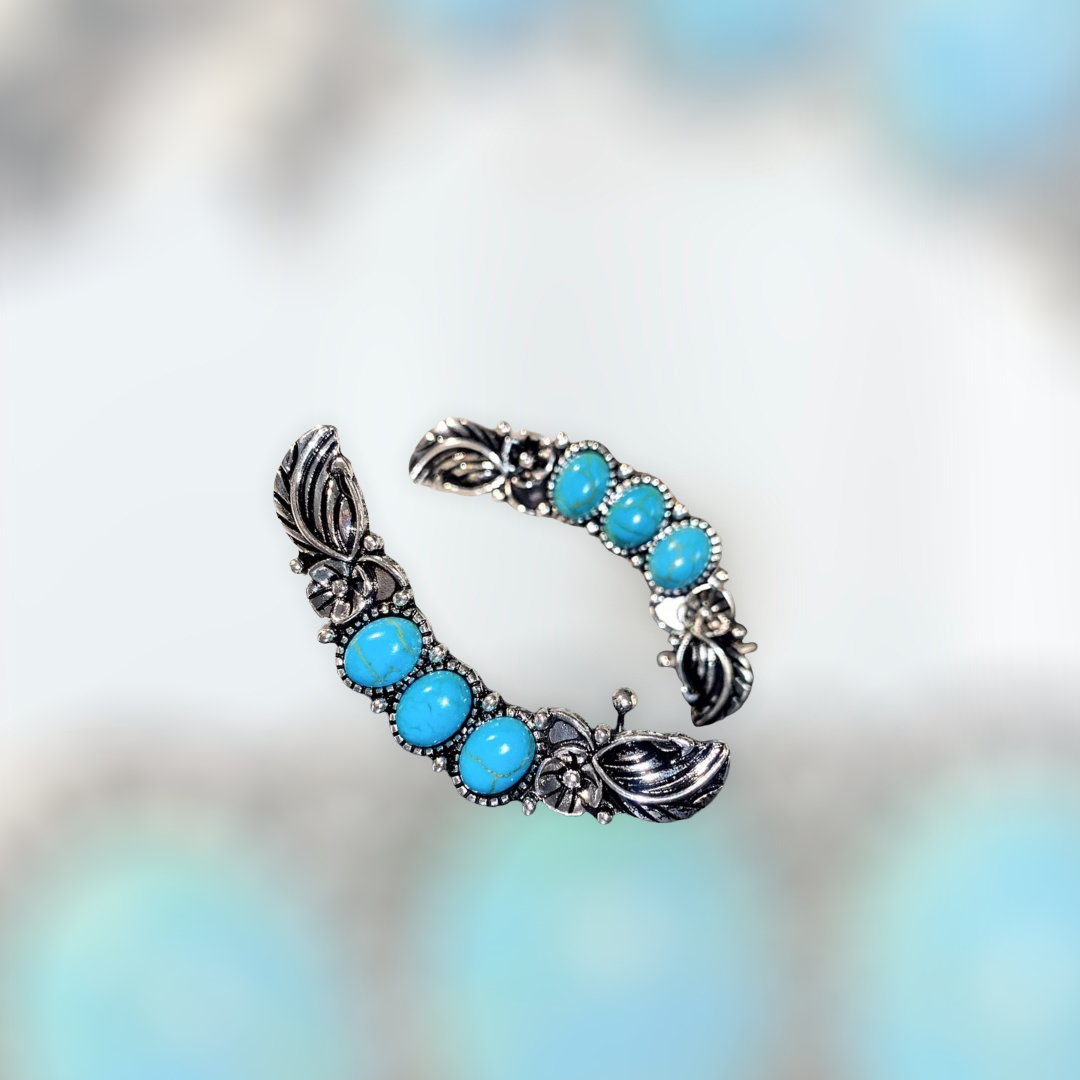 Bohemian style exaggerated large Turquoise retro Earrings