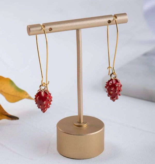 Strawberry decor drop earrings