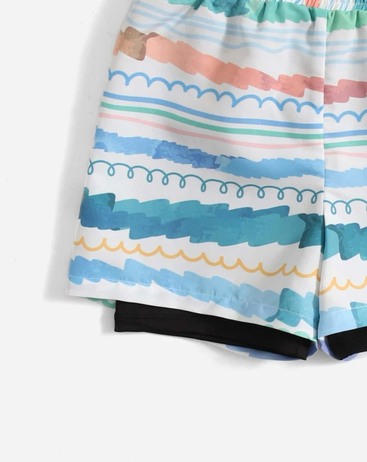 Toddler boys striped swim trunks