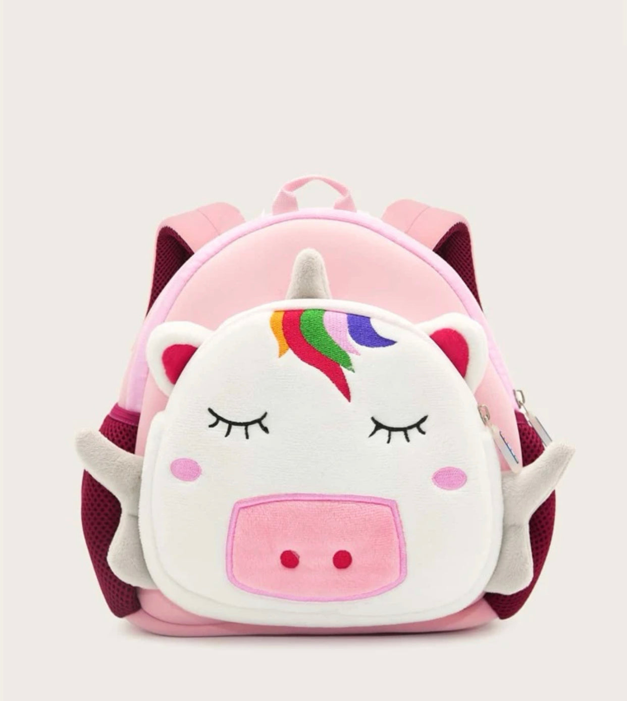 Girls cartoon embroidered functional backpack