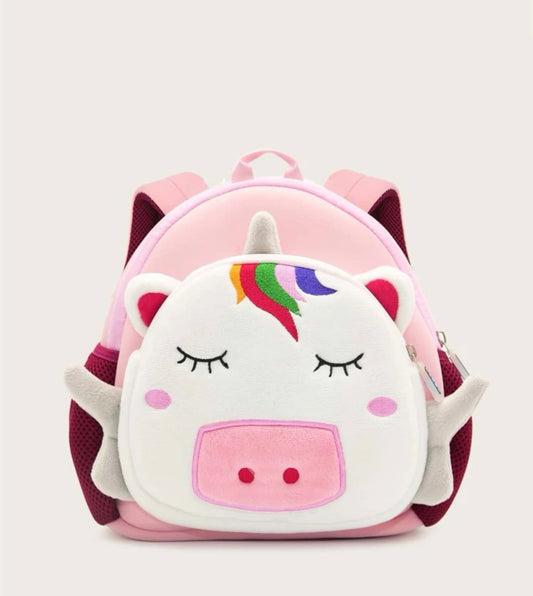 Girls cartoon embroidered functional backpack