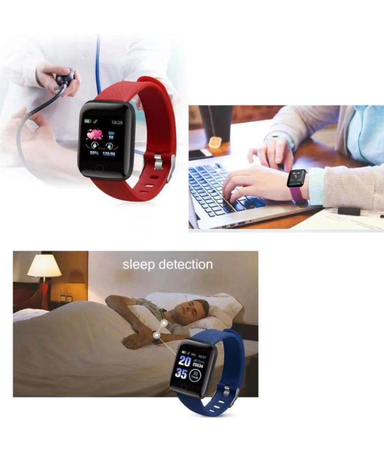 Fitness Tracker Smart Watch for Android iOS Phones,Smart-Watches Fit Watch for Man Women, 1.3”