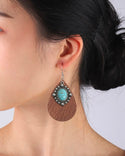 Turquoise decor water drop earrings