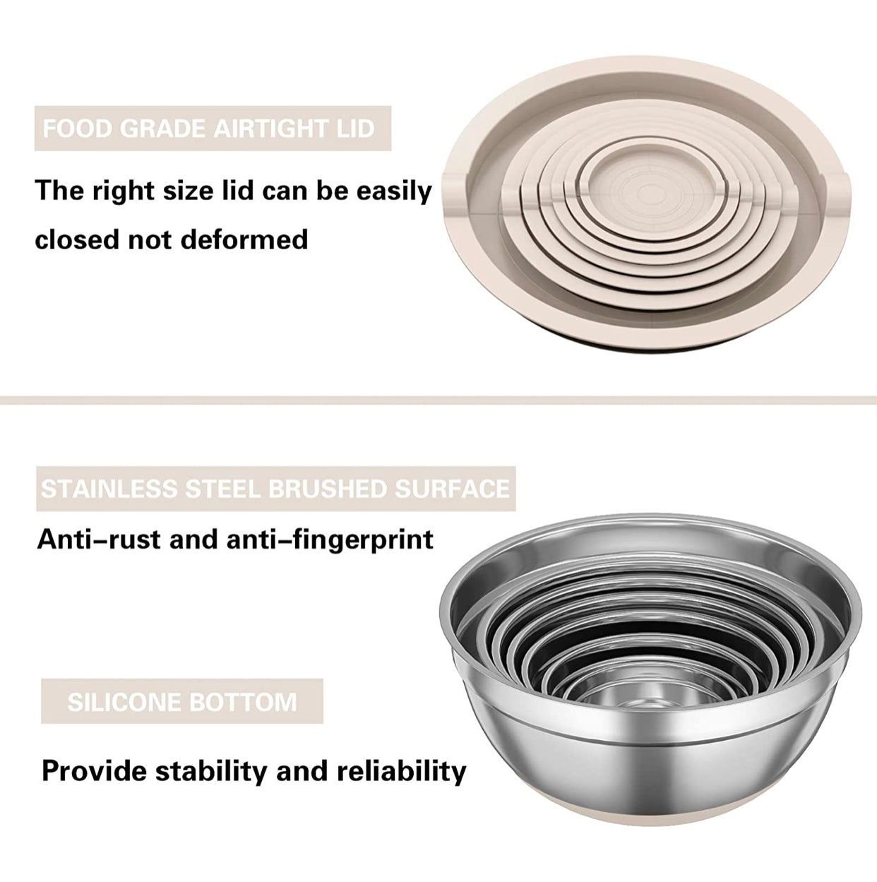 Mixing Bowls with Airtight Lids