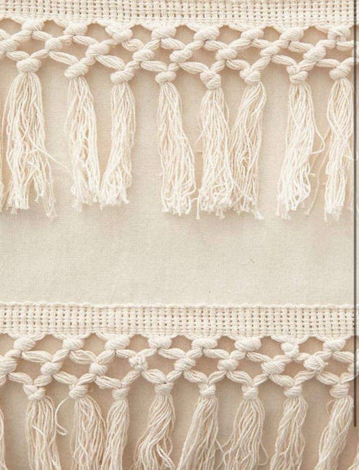 White Duvet Cover Fringed Cotton Tassel Duvet Cover - Christina’s unique boutique LLC