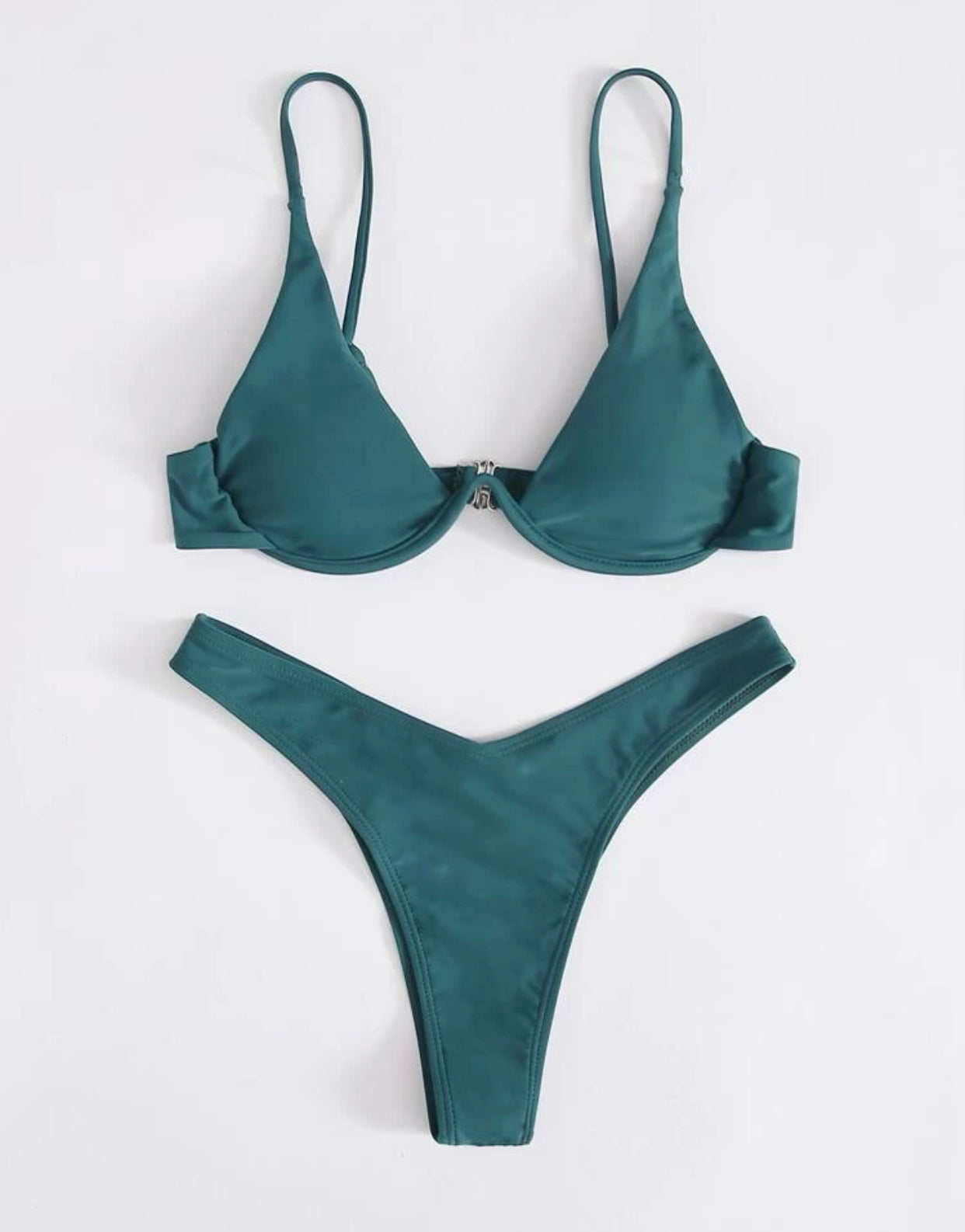 Underwire high leg bikini swimsuit