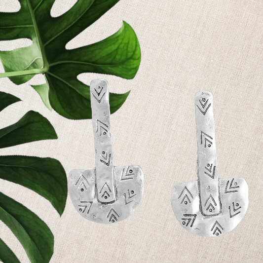 Classic Bar & Disc Geometric stud  Earings