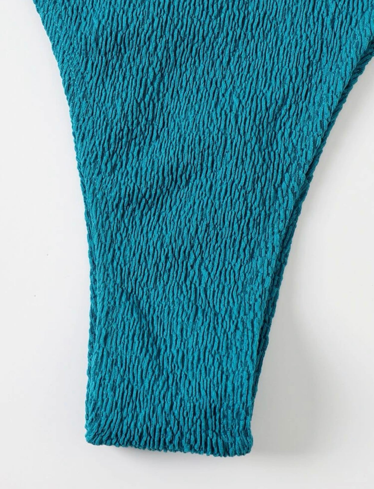 Textured underwire high cut bikini swimsuit