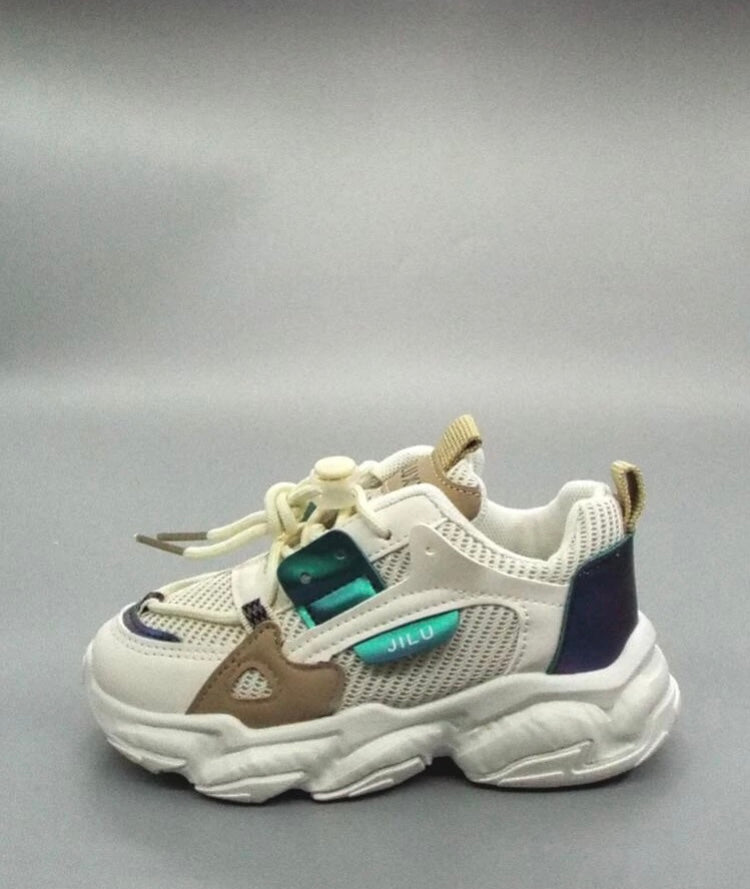 Toddler boys lace up decor knit sneaker