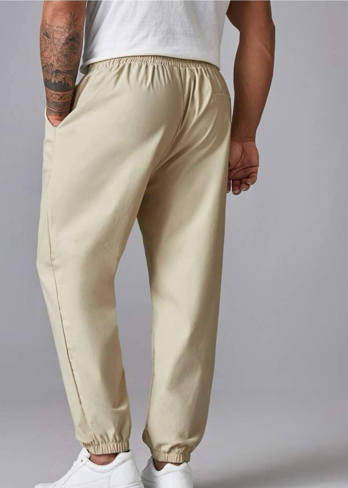 Extended sizes men 2pcs Tie waist pants
