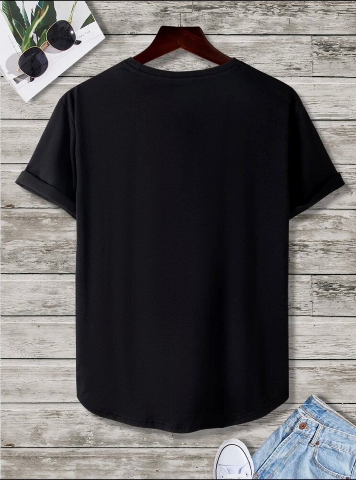 Men playing card print tee