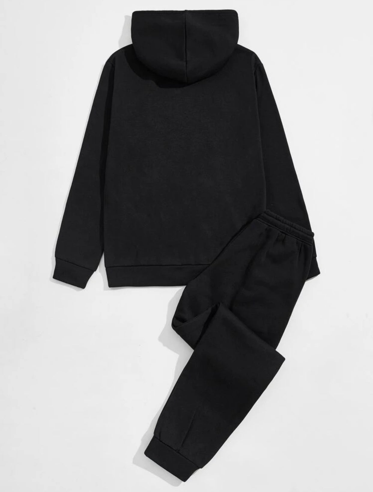 Men’s cartoon graphic drawstring hoodie & sweatpants set