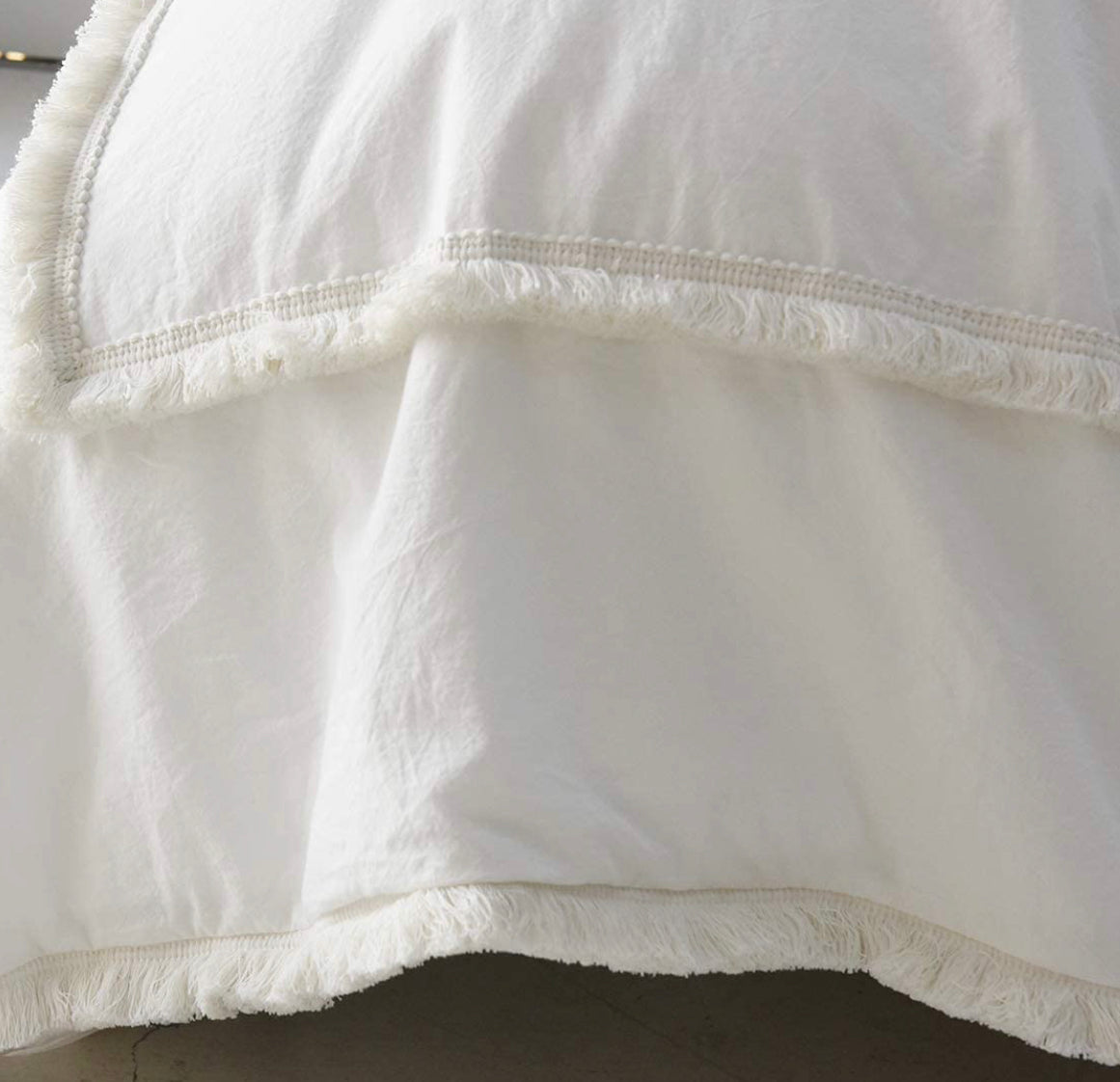White Duvet Cover Tufted Boho Bedding Comforter Queen
