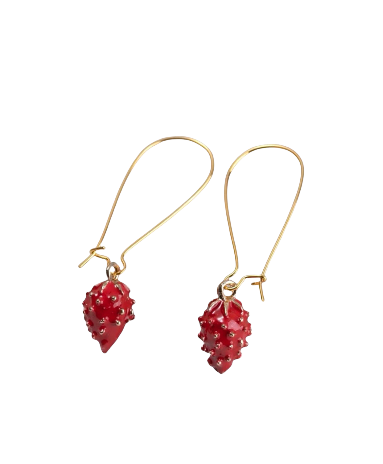 Strawberry decor drop earrings