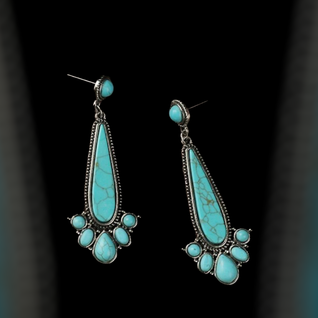 New Synthetic Turquoises Earring For Women.