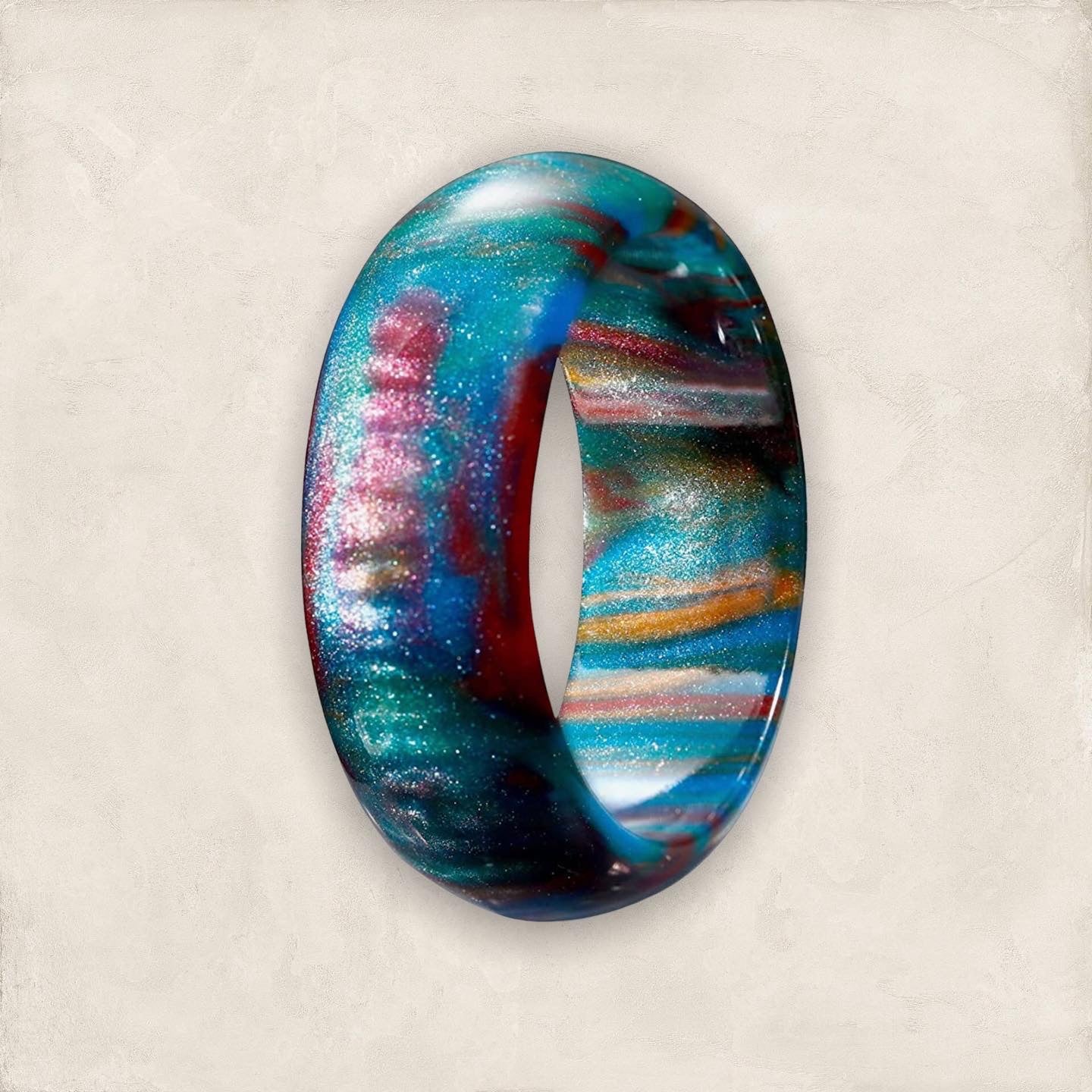 Trendy Colorful Acrylic Ring