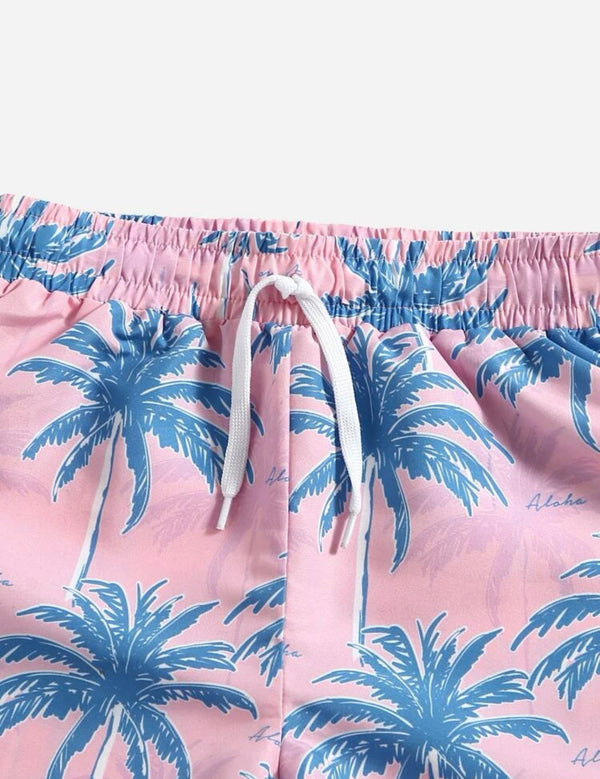 Boys Coconut Print Swim Shorts