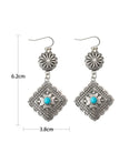 Turquoise decor geometric drop earrings