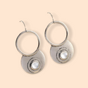 Moonstone decor dangle earrings