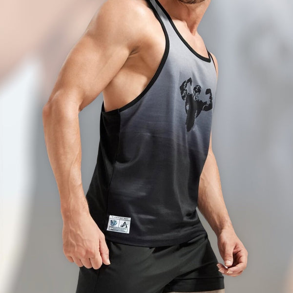 Men’s ombré print sports tank top with shorts - Christina’s unique boutique LLC