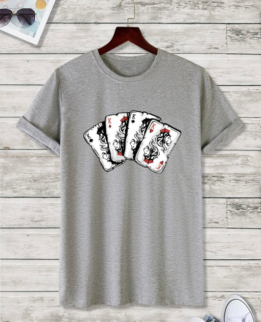 Men’s playing card print tee - Christina’s unique boutique LLC