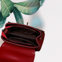 Minimalist flap satchel bag