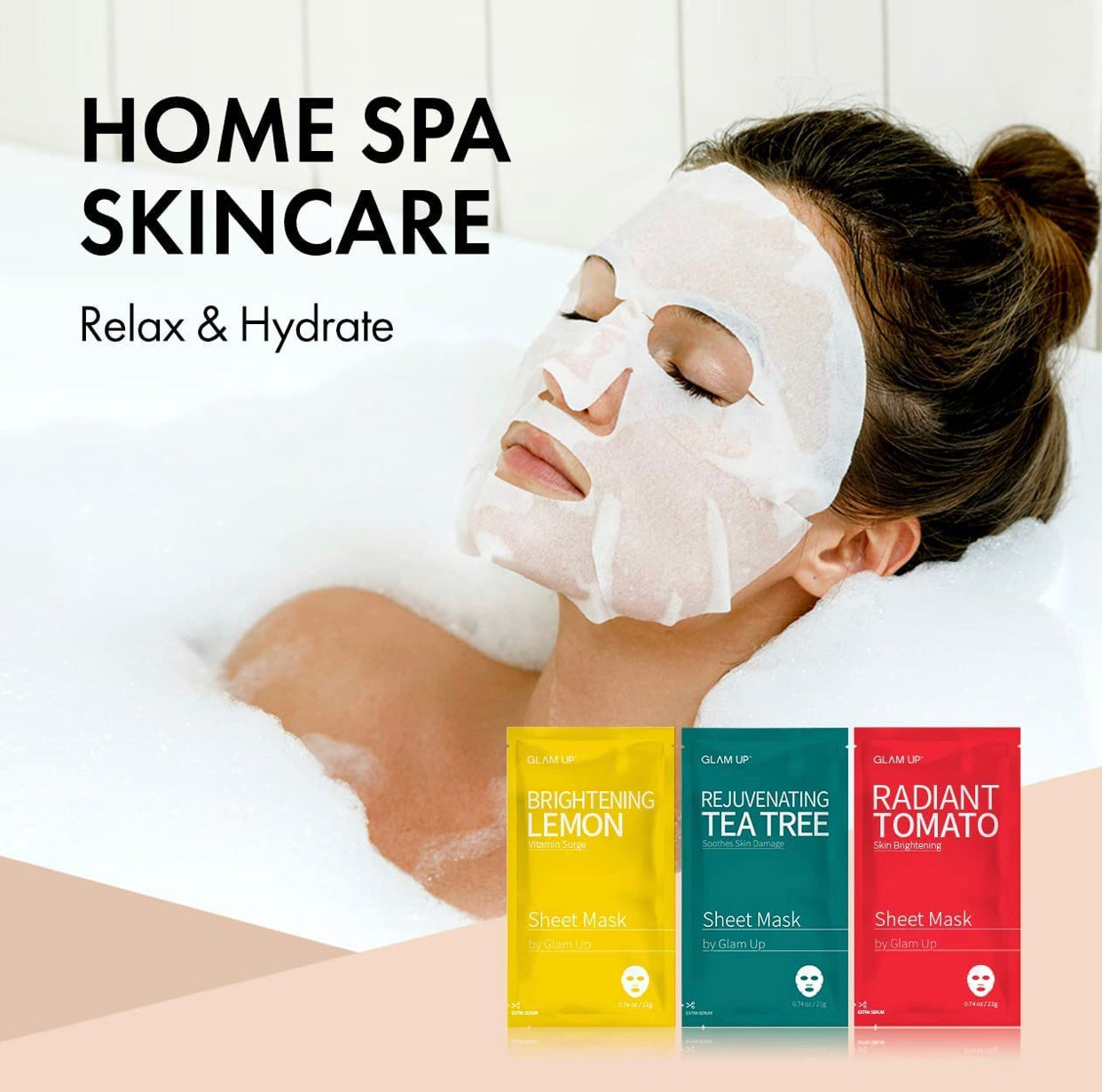 Sheet mask by Glam Up Facial Sheet Mask BTS 12 Combo (Pack of 12)